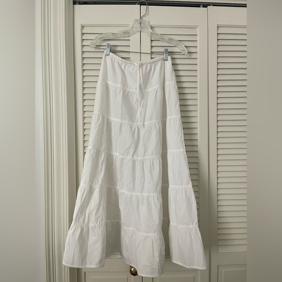 100% Cotton Wilfred White Maxi Skirt - Picture 1 of 6